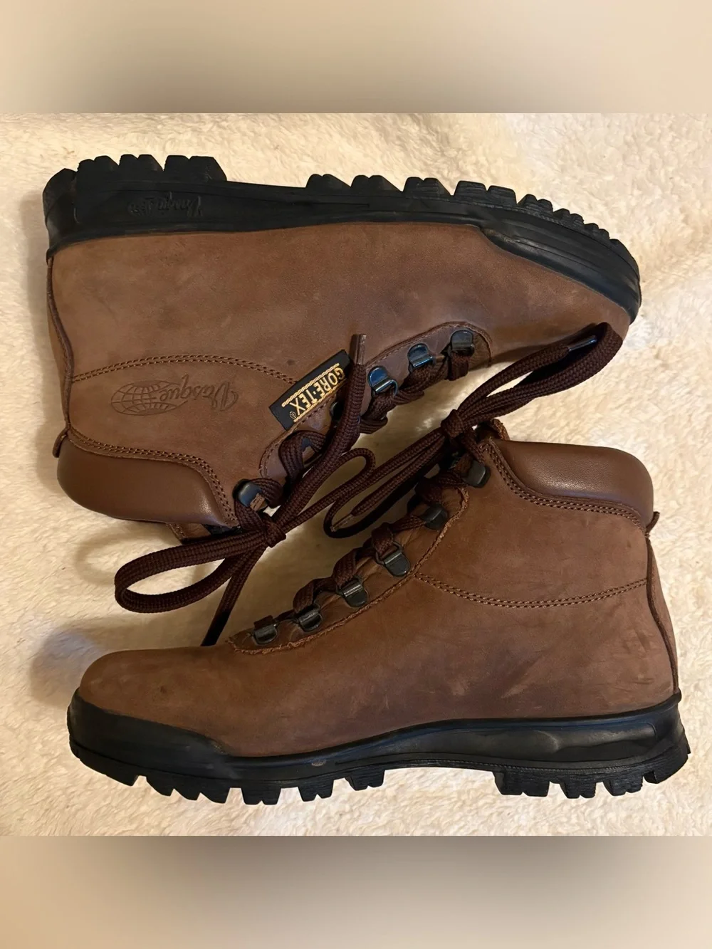New Vasque Made In Italy Skywalk Brown Leather Suede Hiking Boots Gore-Tex 8  M